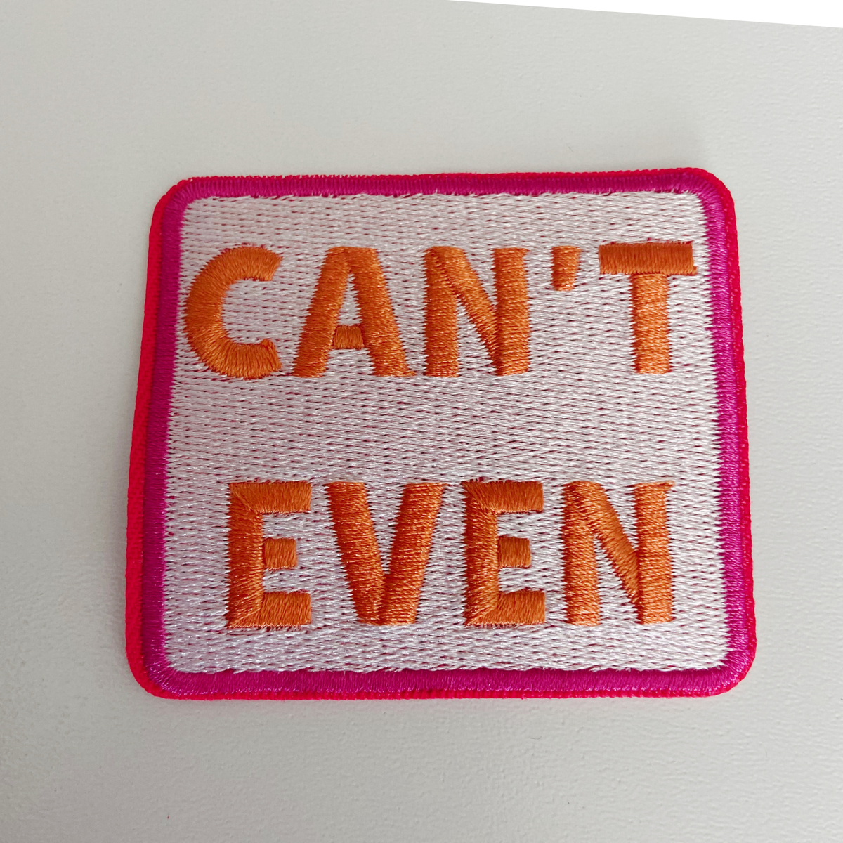 Can't Even embroidered iron-on patch, view 4