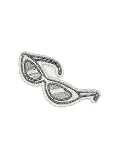 Cat eye sunglasses embroidered iron-on patch, view 2
