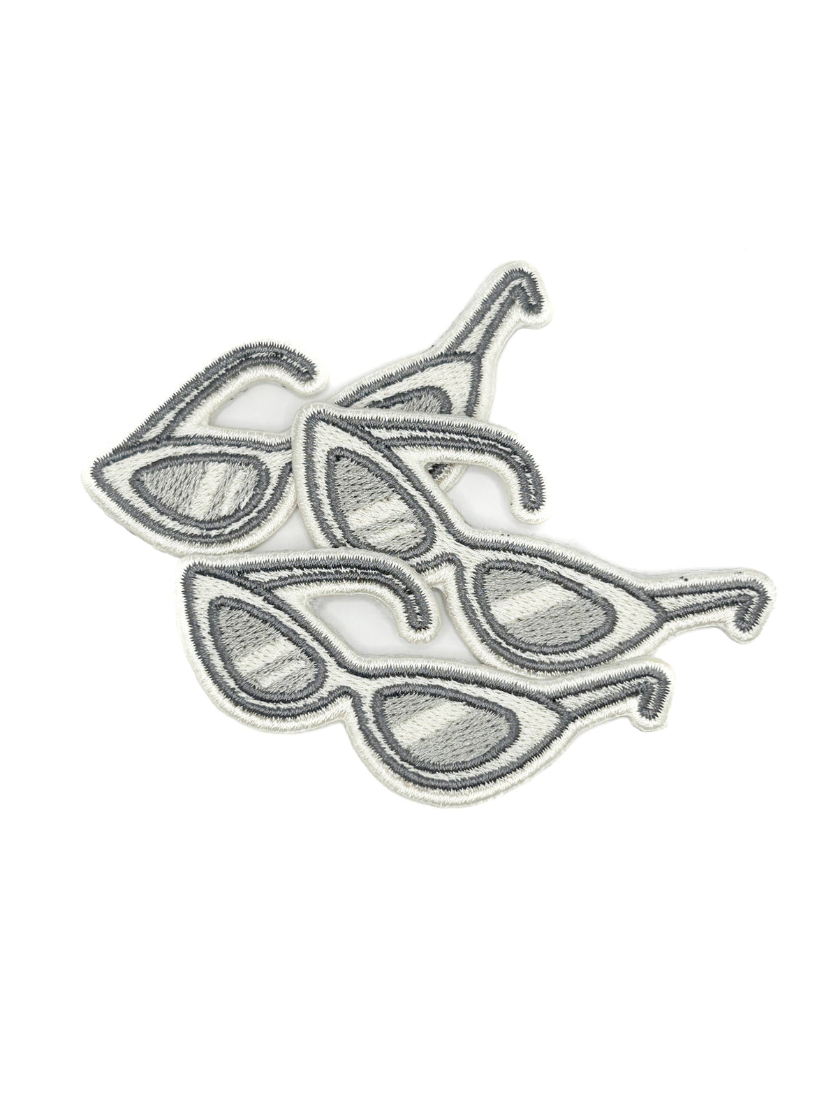 Cat eye sunglasses embroidered iron-on patch, view 3
