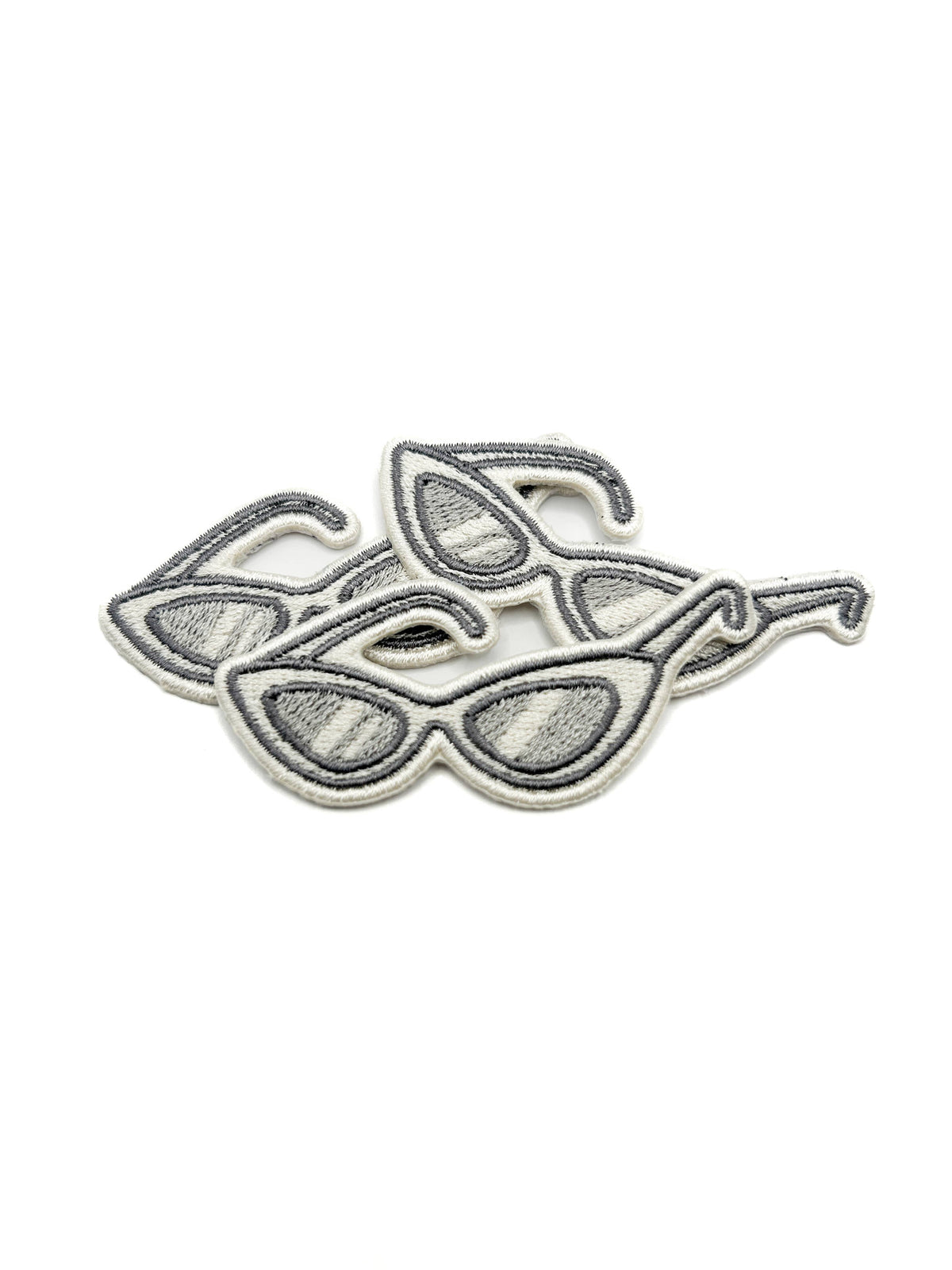 Cat eye sunglasses embroidered iron-on patch, view 5