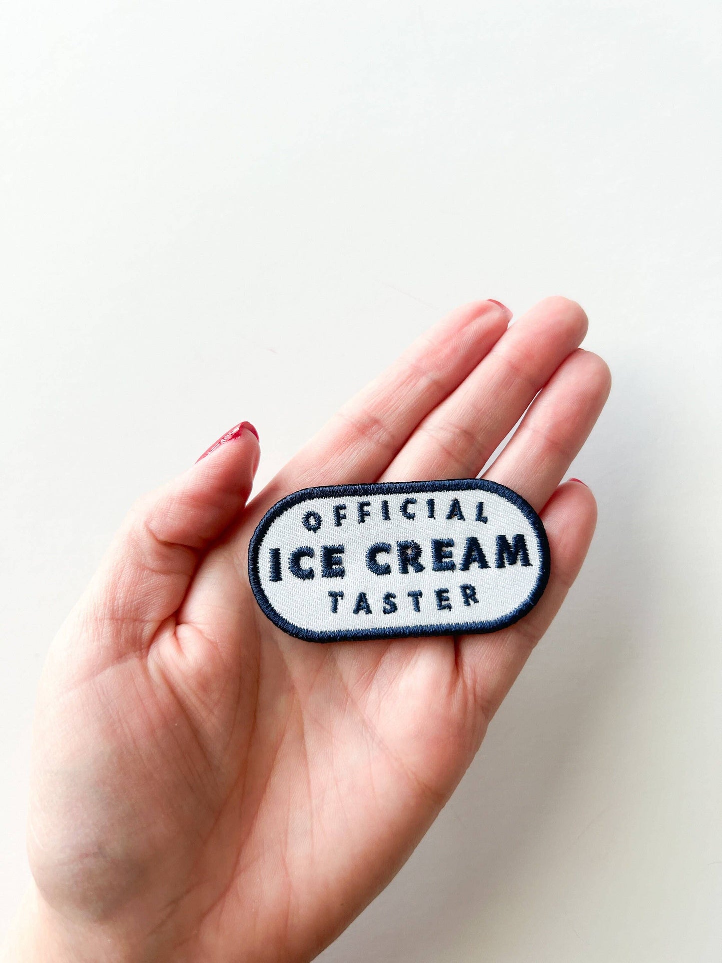 Official Ice Cream Taster Iron On Patch