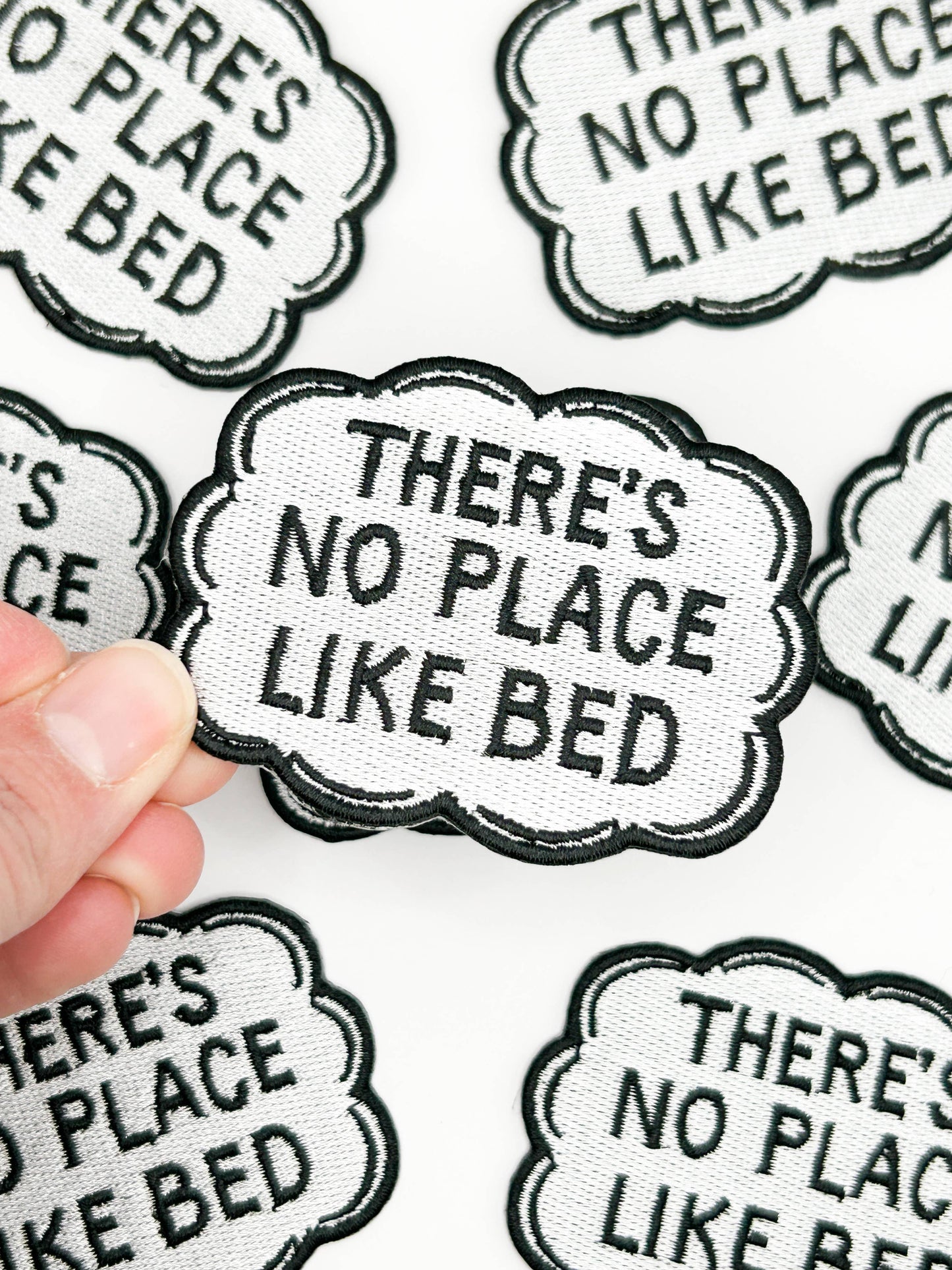 There's No Place Like Bed Iron On Patch