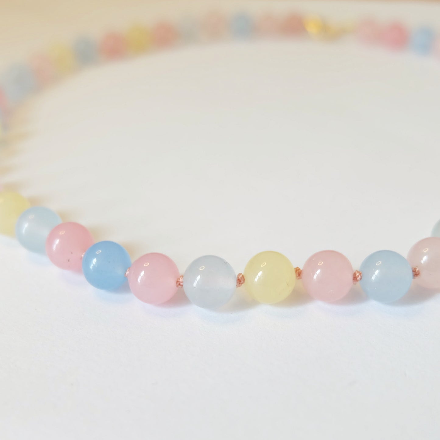 cotton candy bead necklace