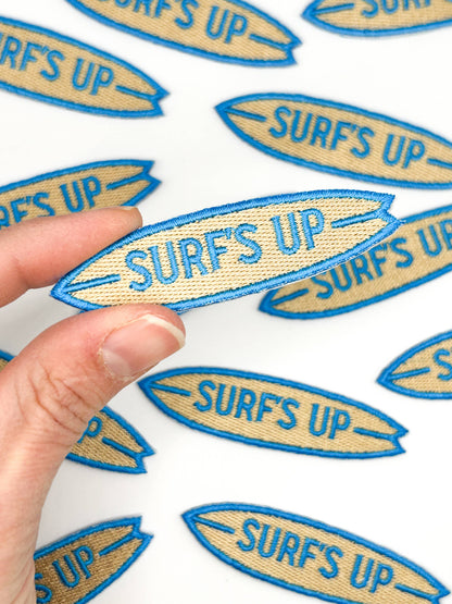 Surf's Up Embroidered Iron On Patch