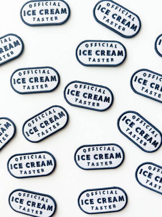 Official Ice Cream Taster Iron On Patch