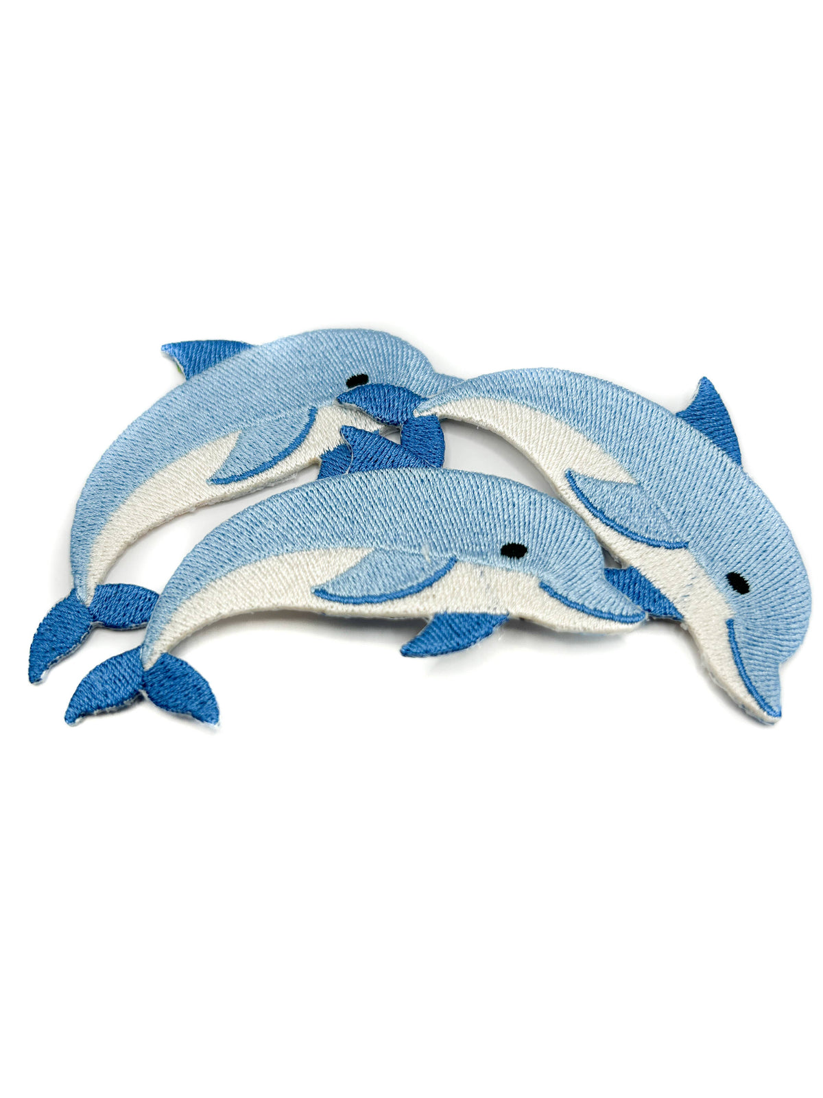 Dolphin embroidered iron-on patch, view 5