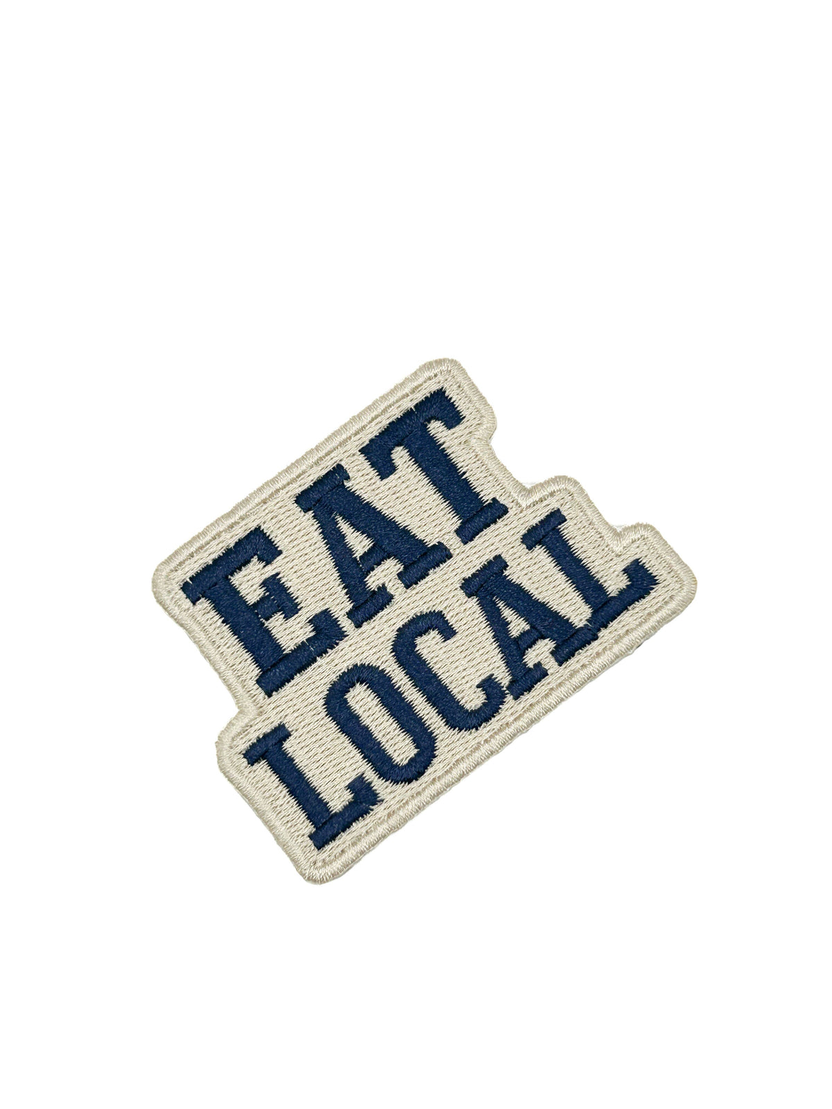 Eat Local embroidered iron-on patch, view 2