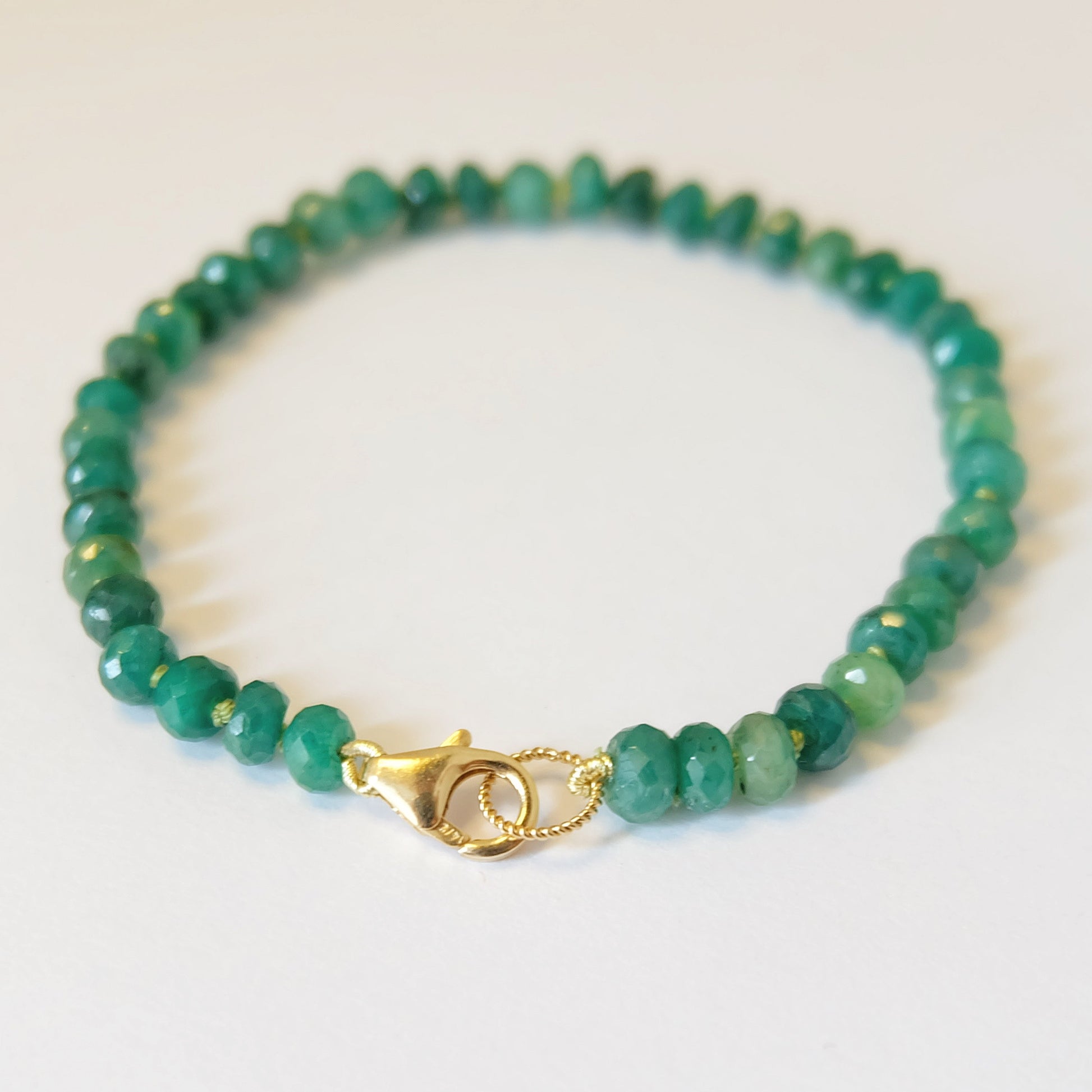 emerald bead bracelet