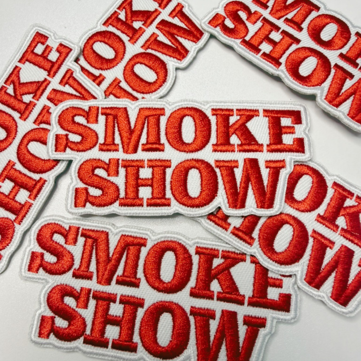 Smoke Show embroidered iron-on patch, view 3