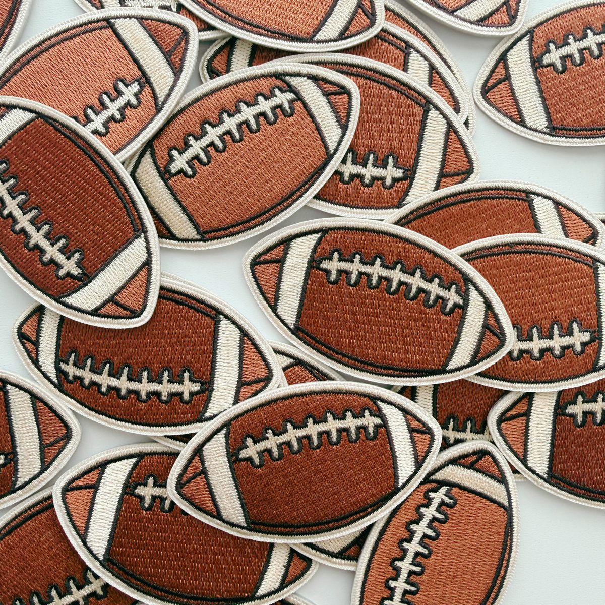 Football iron-on patch for hats