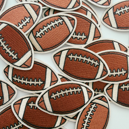 Football iron-on patch for hats