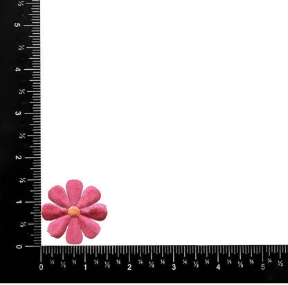 Bold fuchsia daisy patch, about 1.5 inches
