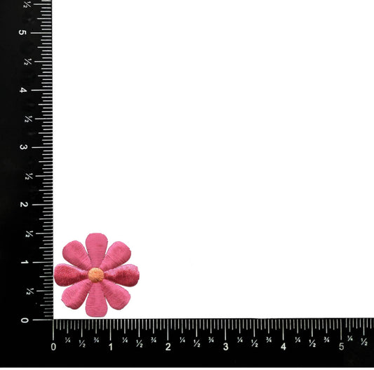 Bold fuchsia daisy patch, about 1.5 inches