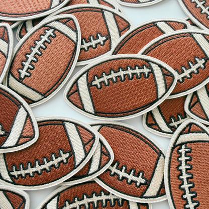 Game day football iron-on patches, 2.5 inches