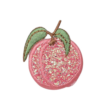 Glitter peach iron-on patch