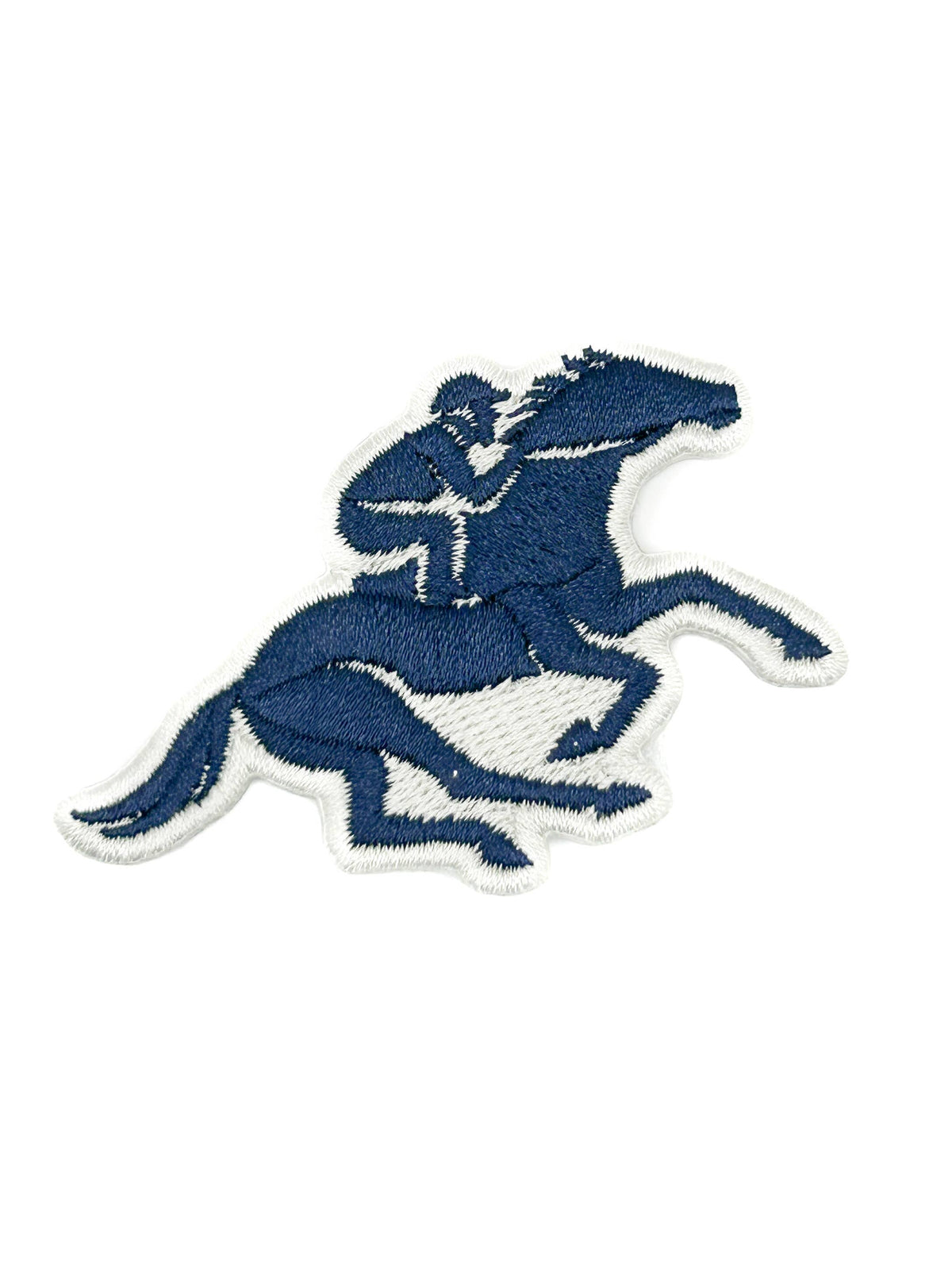 Horse racing embroidered iron-on patch, view 2