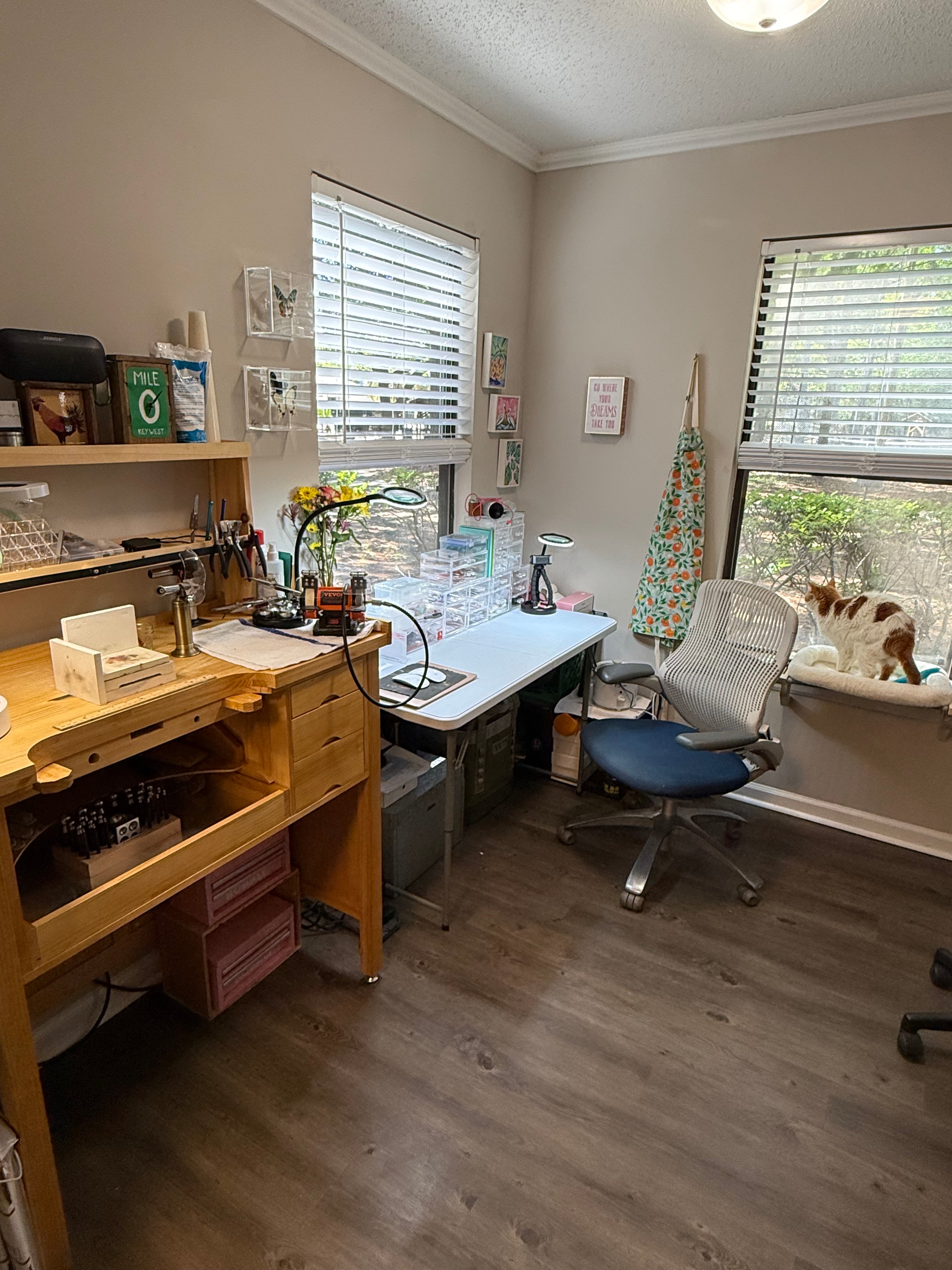 Jewelry workbench studio space
