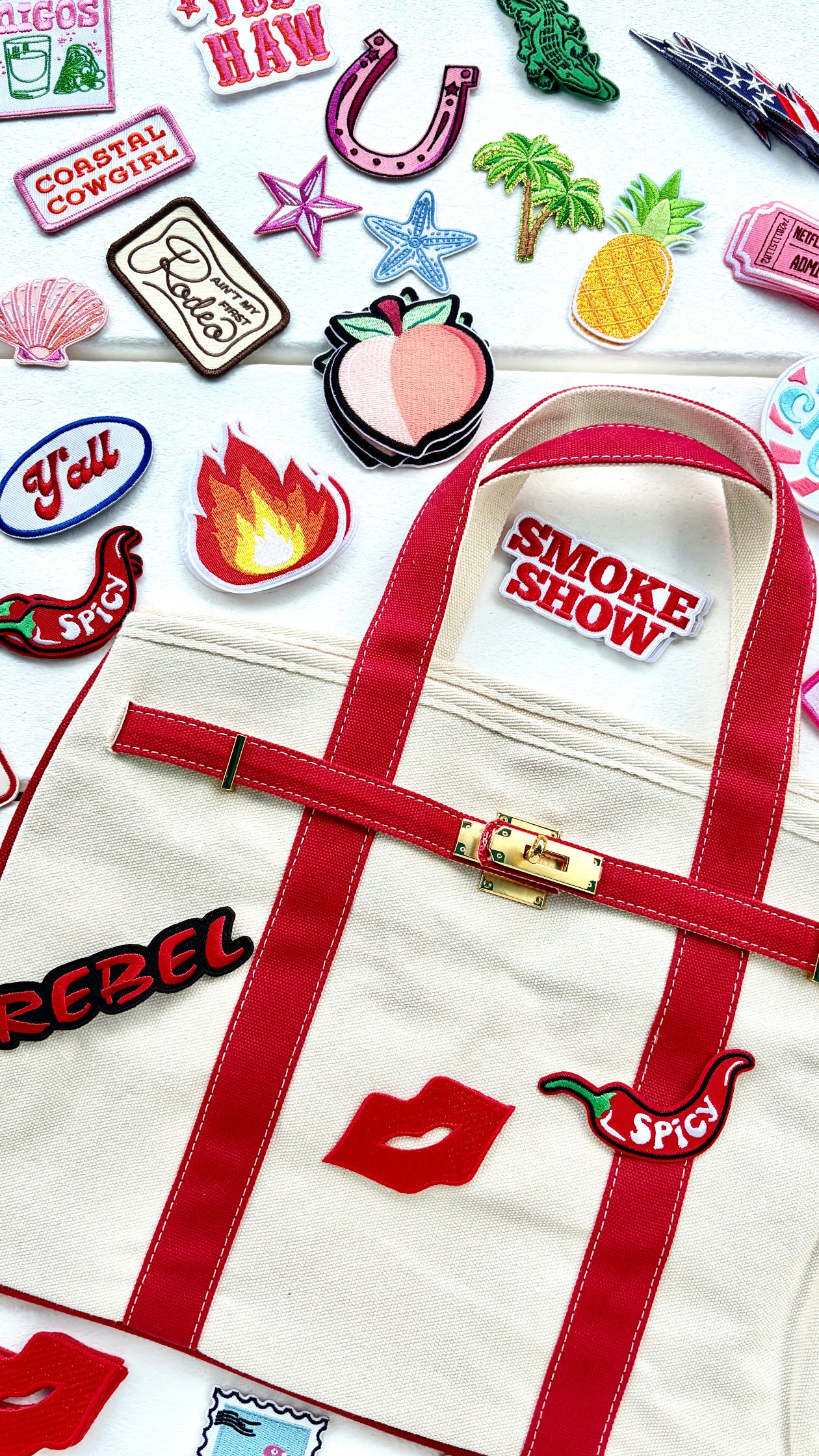 Key West Custom Tote Bag DIY Class with canvas bags and colorful