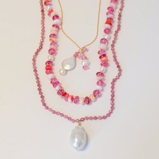 layered necklace stack