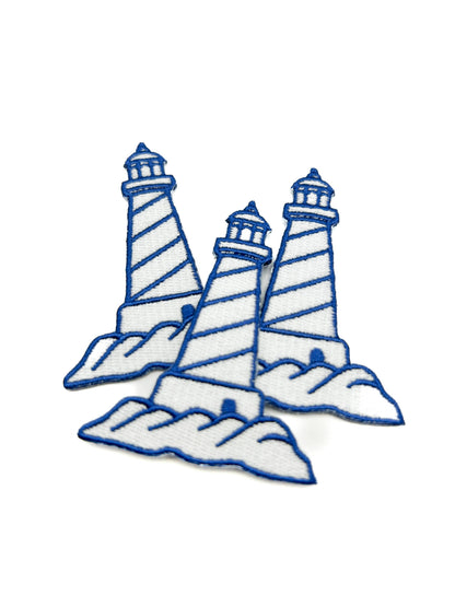 Lighthouse embroidered iron-on patch, view 5