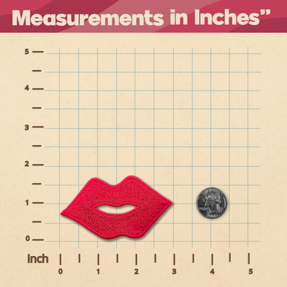 Lips iron-on patch, view 2