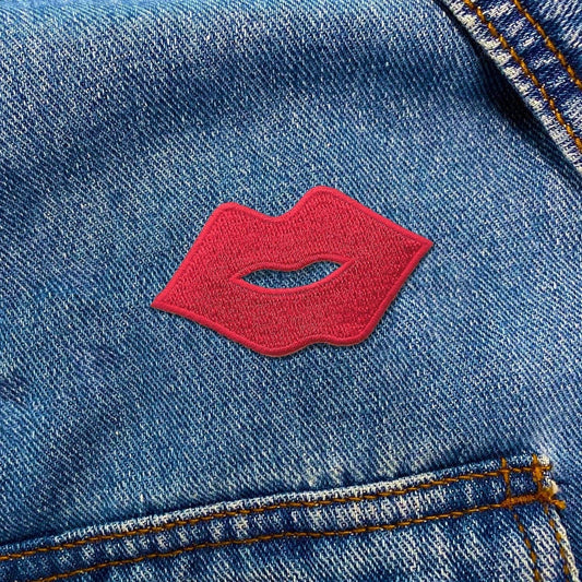 Lips iron-on patch