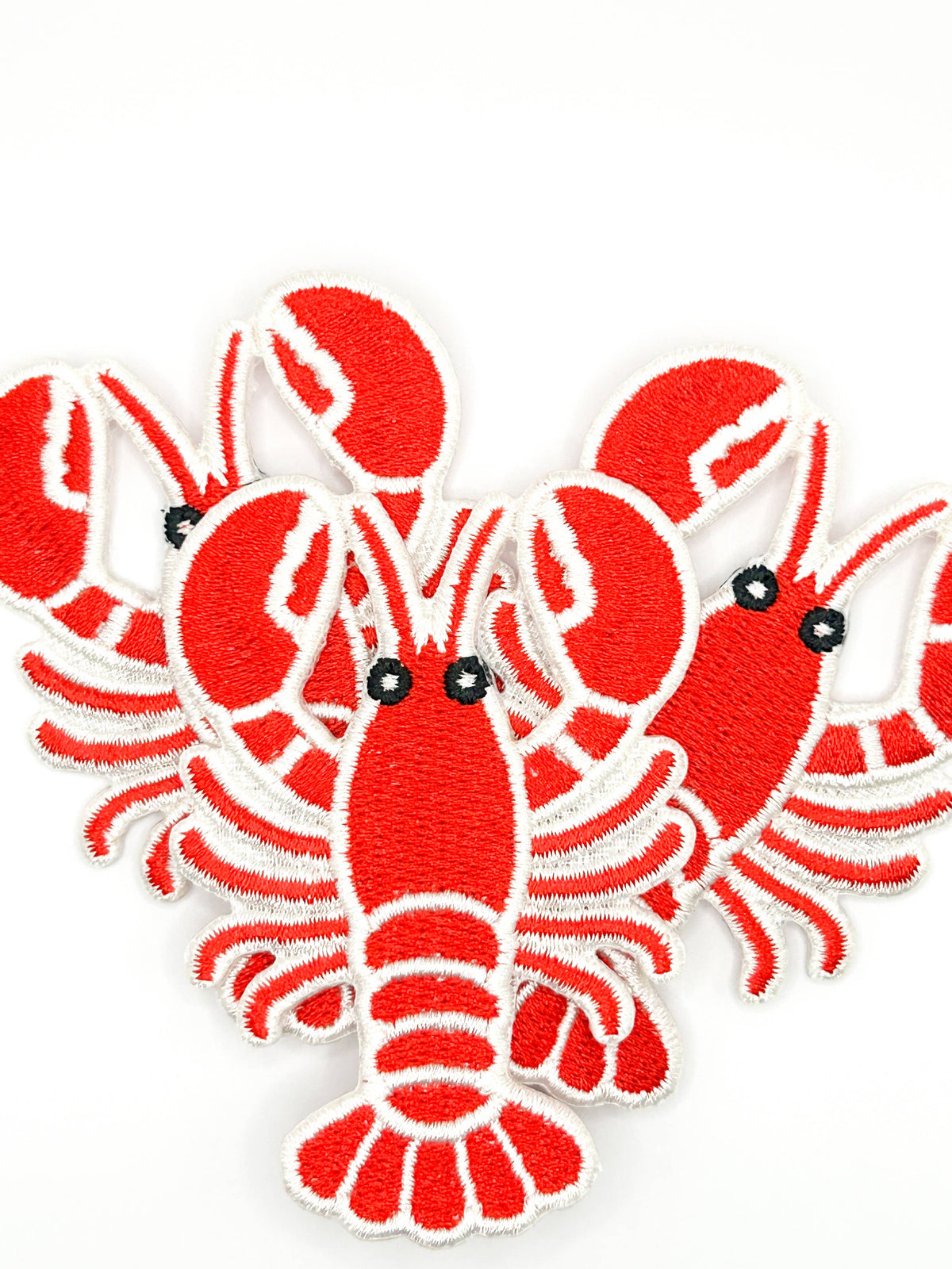 Lobster iron-on patches for beach totes and summer bags