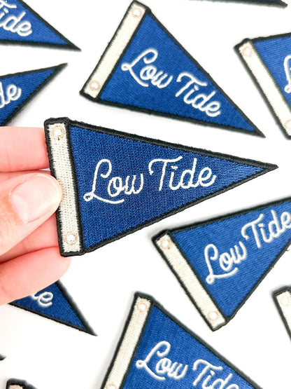 Low Tide iron-on patches for boat totes and beach bags