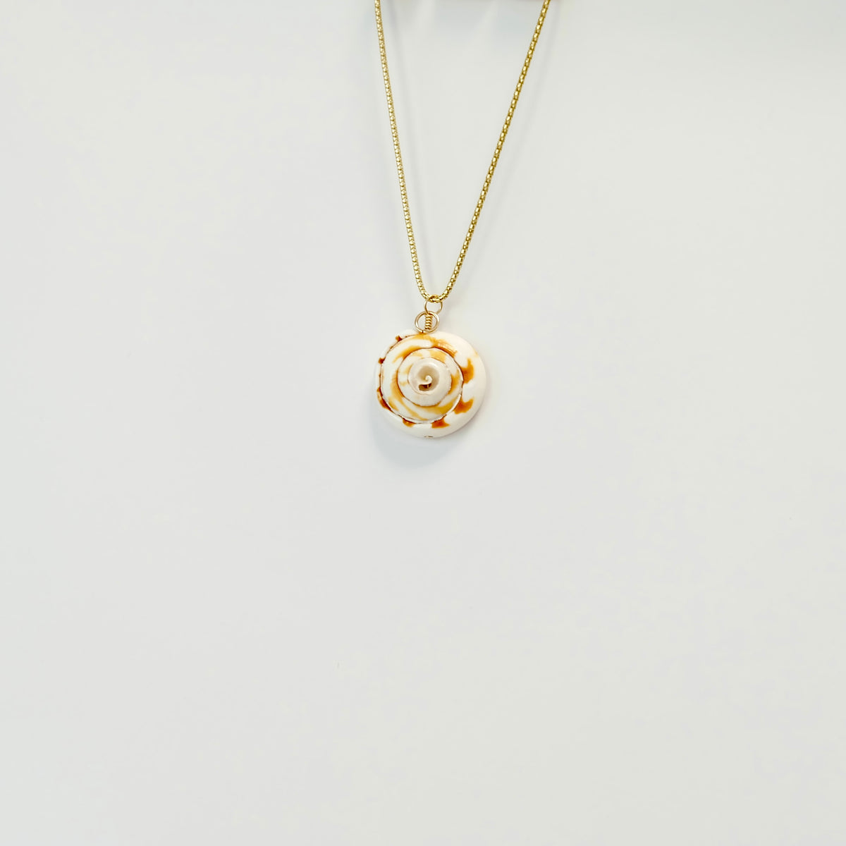 Real sea shell charm in 14K gold-filled for a necklace or charm bracelet