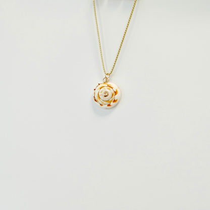 Real sea shell charm in 14K gold-filled for a necklace or charm bracelet