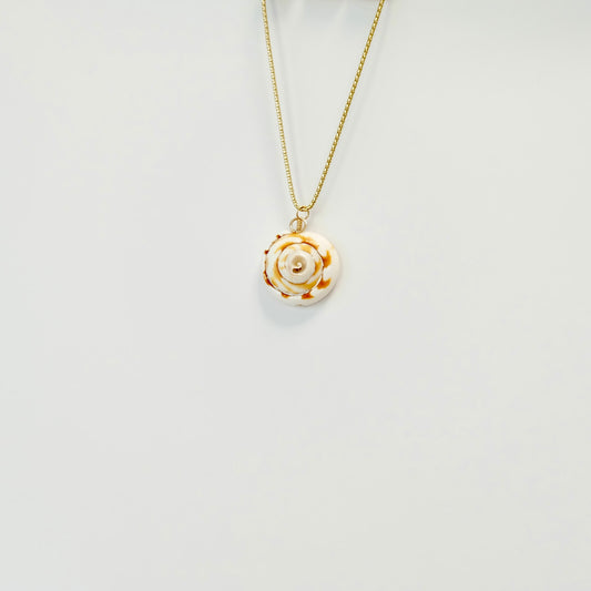 Real sea shell charm in 14K gold-filled for a necklace or charm bracelet