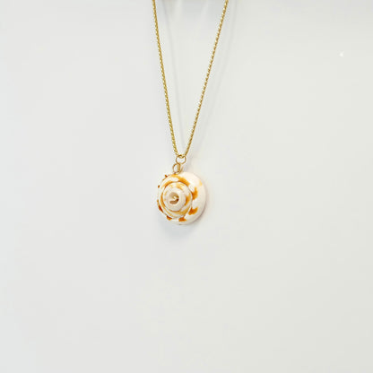 Handmade natural sea shell charm with 14K gold-filled wire