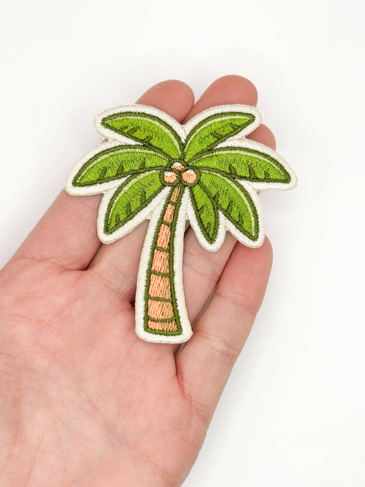 Palm tree embroidered iron-on patch, view 3