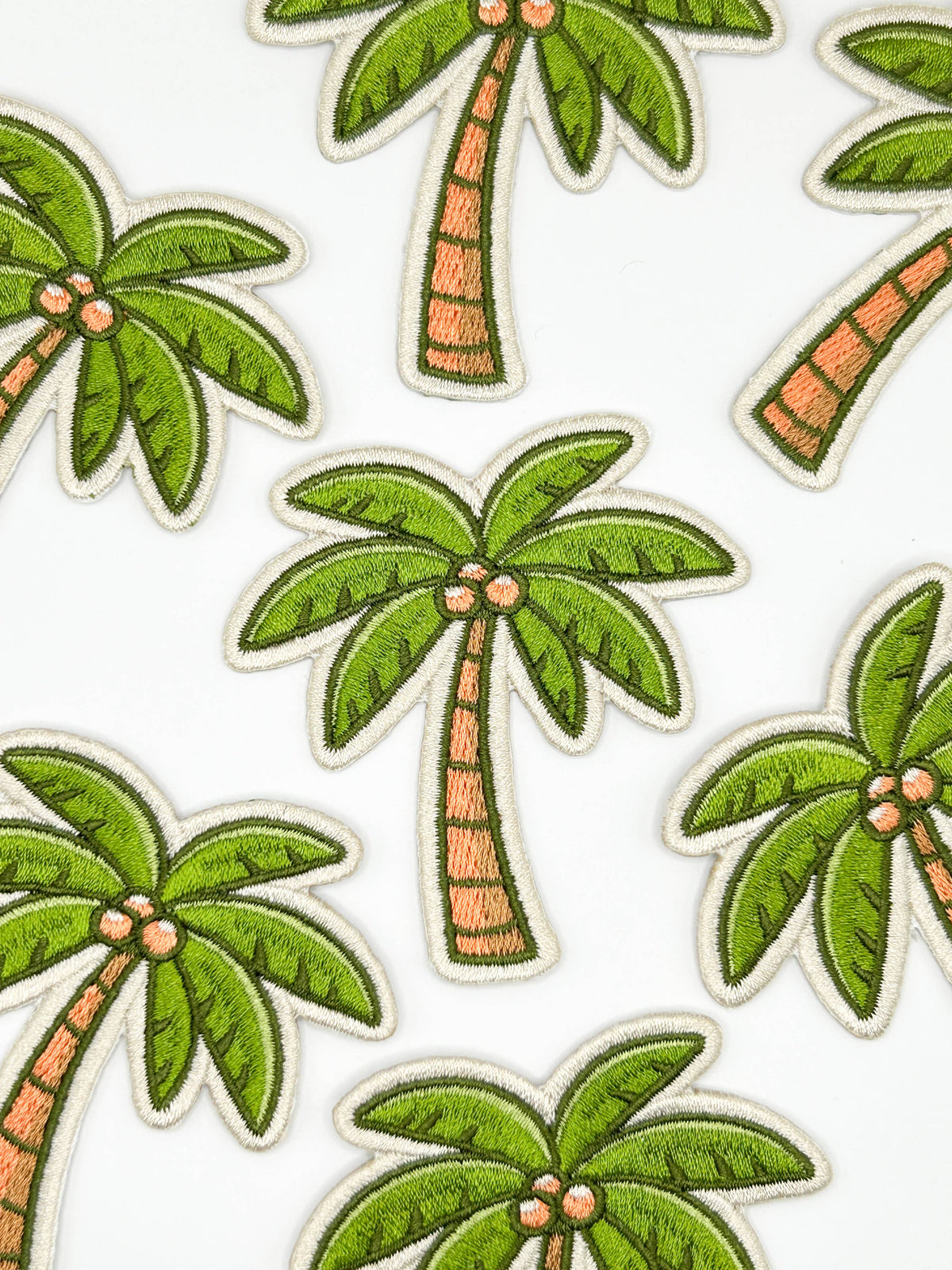 Palm tree embroidered iron-on patch, view 4