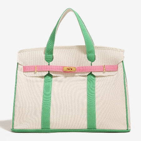 Pink and green Boatkin swatch.