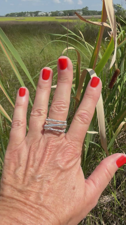 Modern Geometric Offset Ring