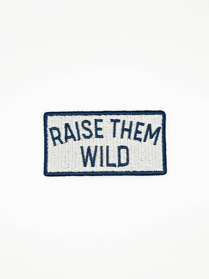Raise Them Wild embroidered iron-on patch, view 2