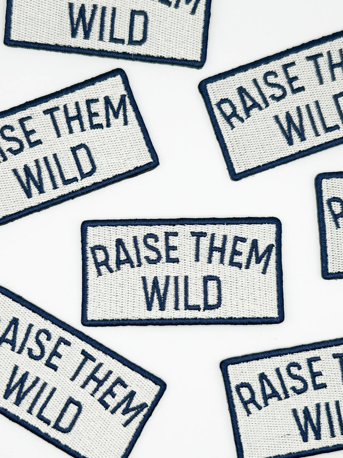 Raise Them Wild embroidered iron-on patch, view 4