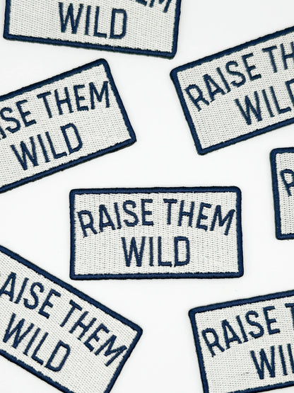 Raise Them Wild embroidered iron-on patch, view 4