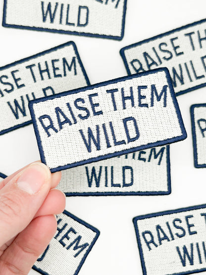 Raise Them Wild embroidered iron-on patch, view 5
