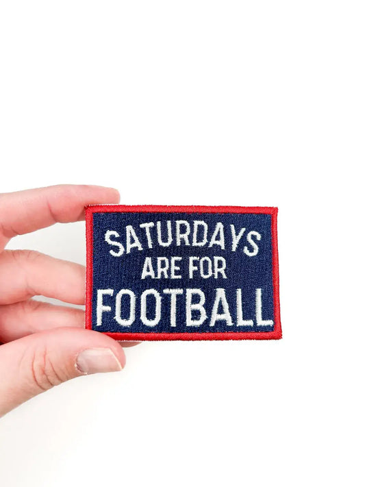 Saturdays are for Football Embroidered Iron-On Patch