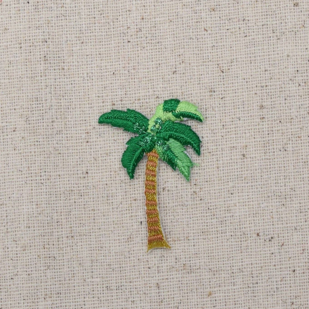 Small shimmery palm tree iron-on patch