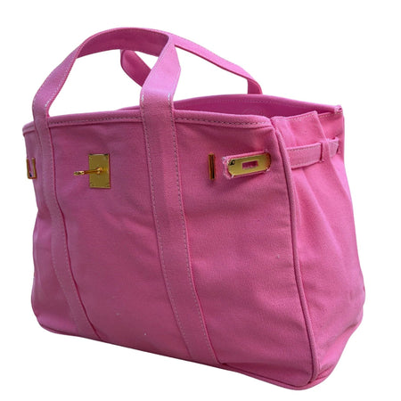 Shop Boatkin Bag | Structured Canvas Boat Tote with Lock – Coral Strands