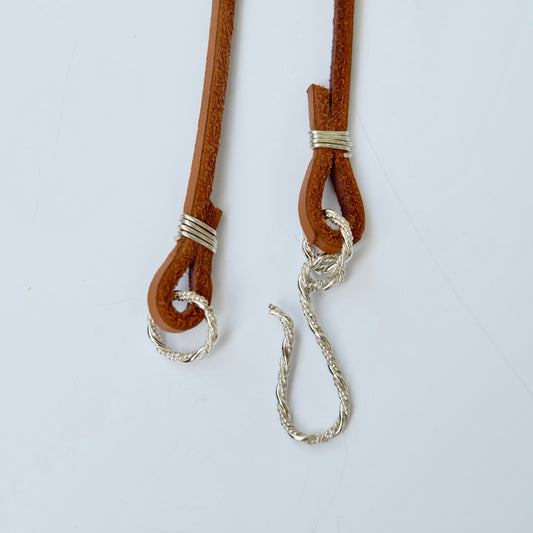 Close up of sterling silver clasp