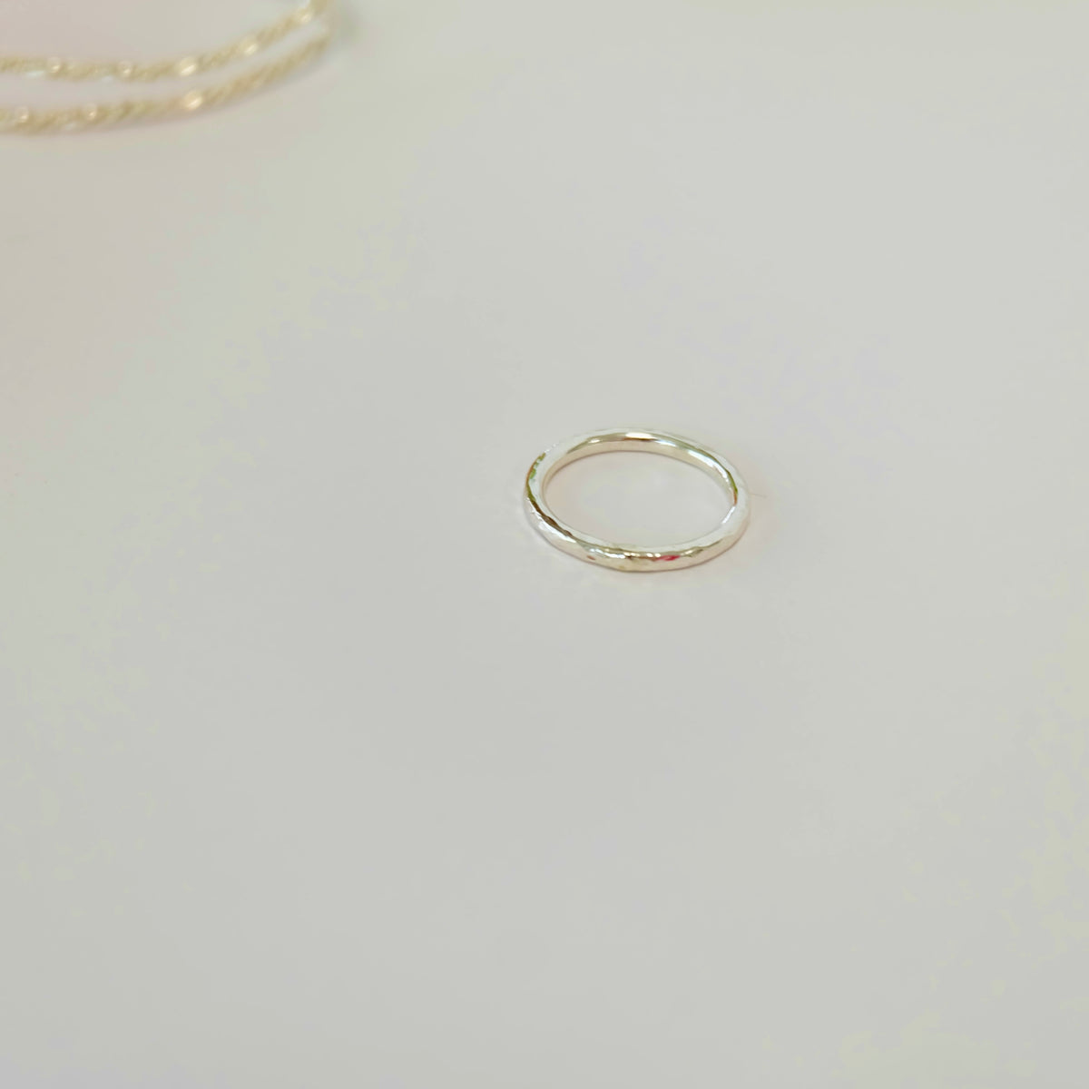 Sterling silver stacking ring, view 3