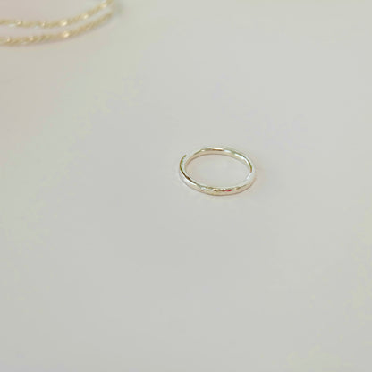 Sterling silver stacking ring, view 3
