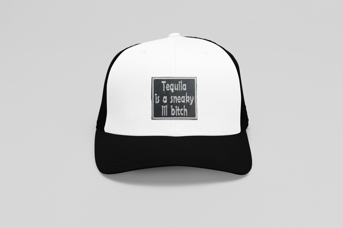 Tequila Is a Sneaky Lil B iron-on patch for bachelorette parties