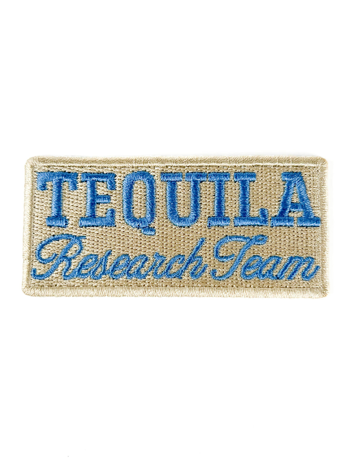Tequila Research Team embroidered iron-on patch, view 3