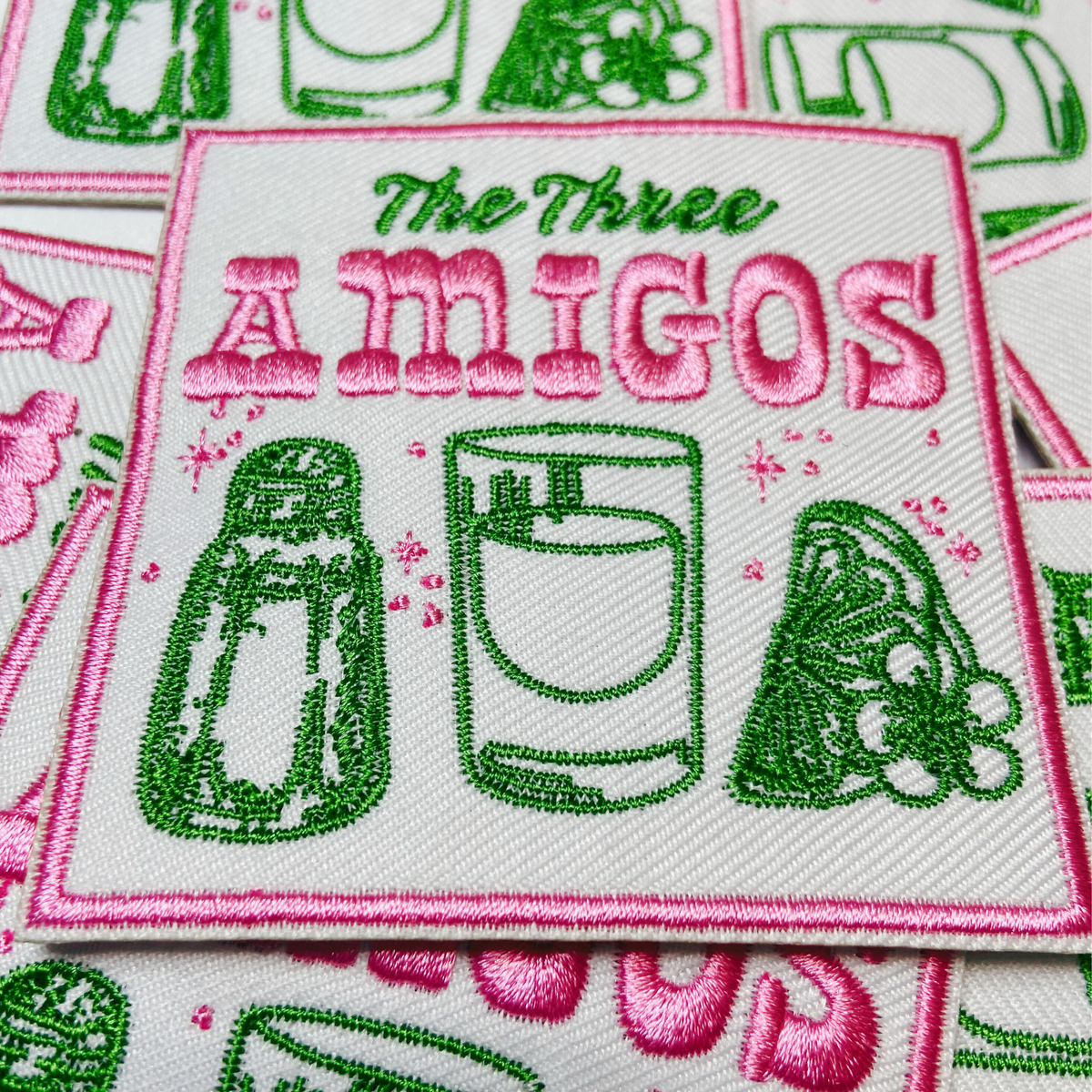 The Three Amigos chenille iron-on patch