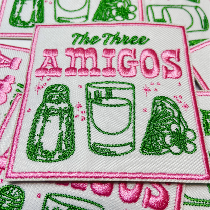 The Three Amigos chenille iron-on patch